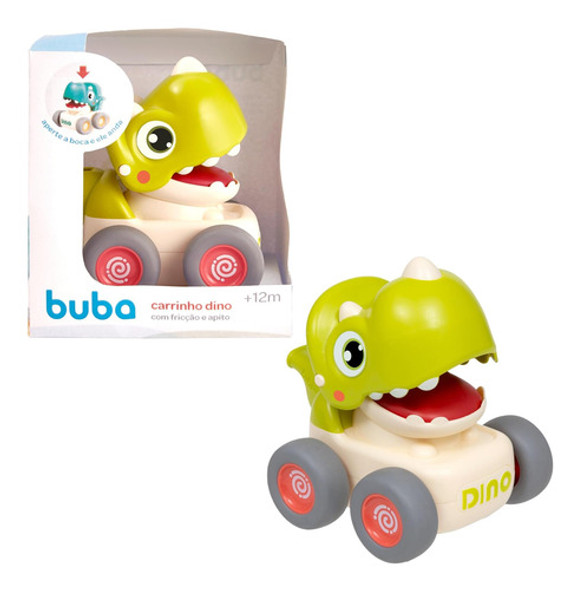 Carrinho Dino Com Fricção E Apito Verde 17243 - Buba 0