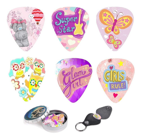 Juego 12 Púas Guitarra Niñas 0