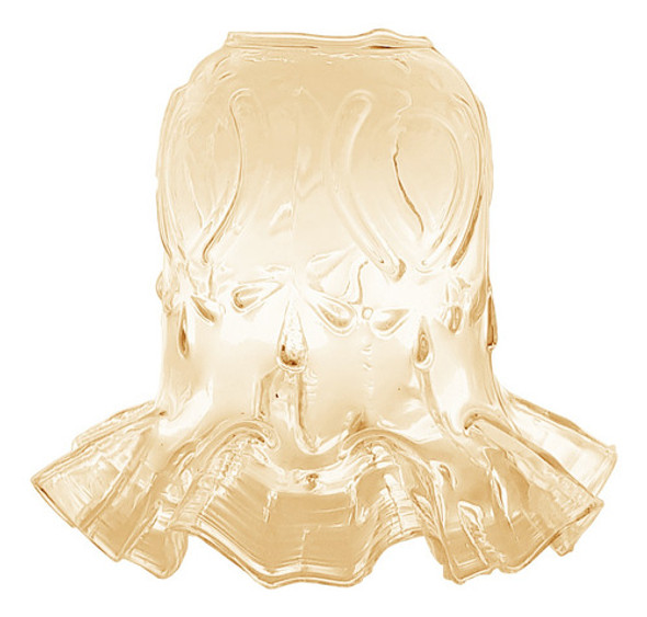 Tulipa Rei Lv S/colar Ambar P/ Pendente Lustre Arandela 0