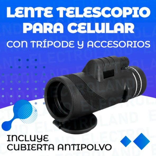 Lente Telescopio Monocular Con Trípode Para Celular 1 Lente Telescopio Monocular Con Trípode Para Celular 1