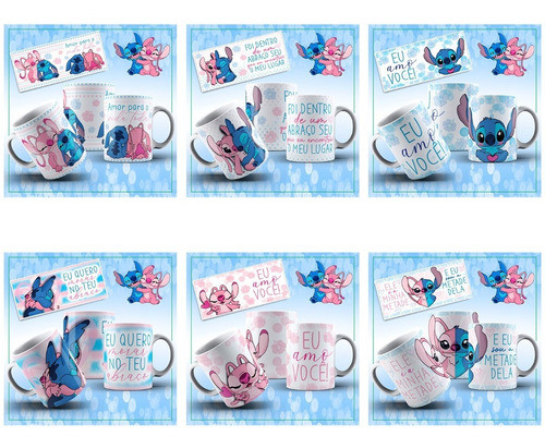 Pack Artes Stitch E Angel Para Canecas +bônus 0