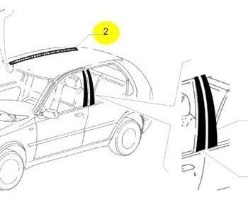Gotero Techo Fiat Palio Derecho. 0
