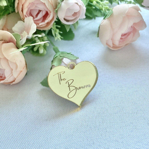 Etiqueta Acrílico 5cm Grabado Laser, Marca Prendas, Souvenir 1