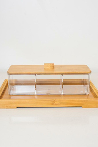 Caja De Acrilico Isabella Beauty Con Divisiones Y Tapa 0