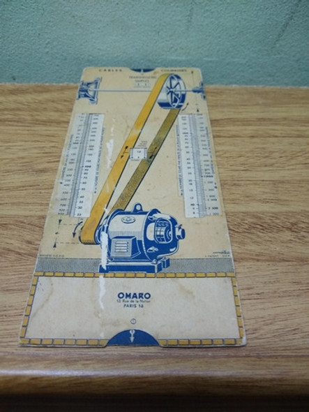Tabla De Medidas De Transmissions Simple  Omaro  Año: 1935 1