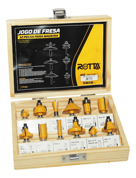 Kit Fresas 12 Peças Madeira - Detalhes Impecáveis 0