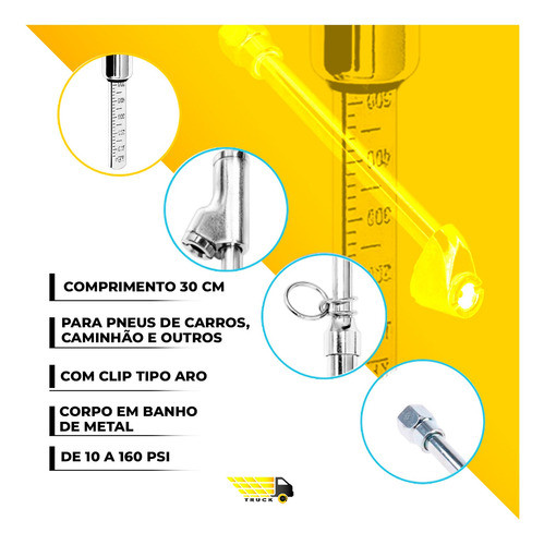 Kit Bico Duplo Profissional Encher E Calibrar Pneu Caminhões 1