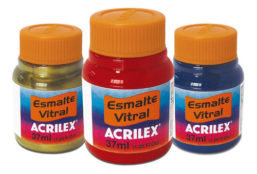 Esmalte Vitral Acrilex 37ml Azul Celeste 503 - Mosca 0