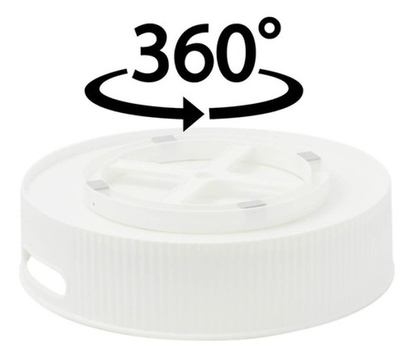 Bandeja Organizadora Redonda Base Giratória Branca 1