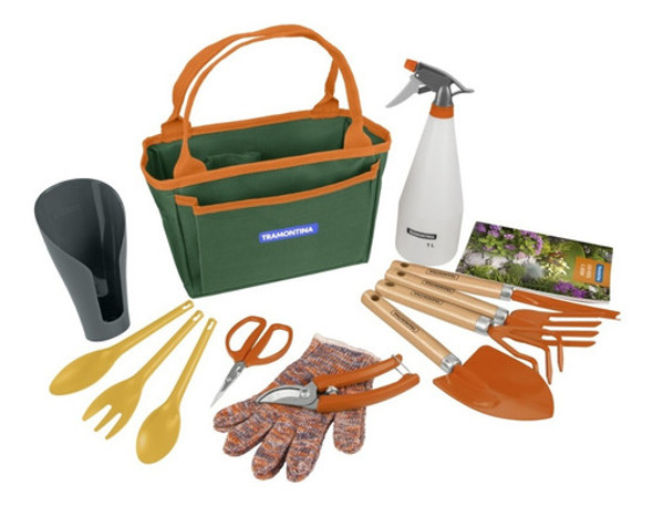 Kit Herramientas Jardineria 13 Piezas Tramontina Bolso 0 Kit Herramientas Jardineria 13 Piezas Tramontina Bolso 0