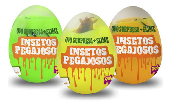 Gelele Slime Huevo Sorpresa Insectos Pegajosos 98g 3581 1