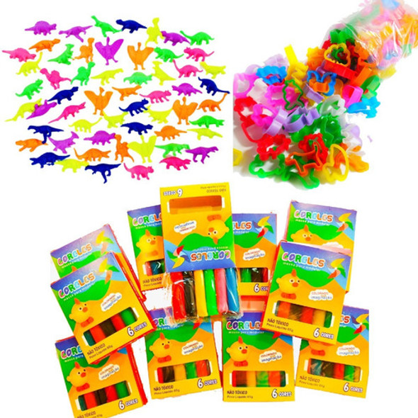 10 Massinha De Modelar+ 10 Bicho Cresce Na Agua+ 20 Cortador 0