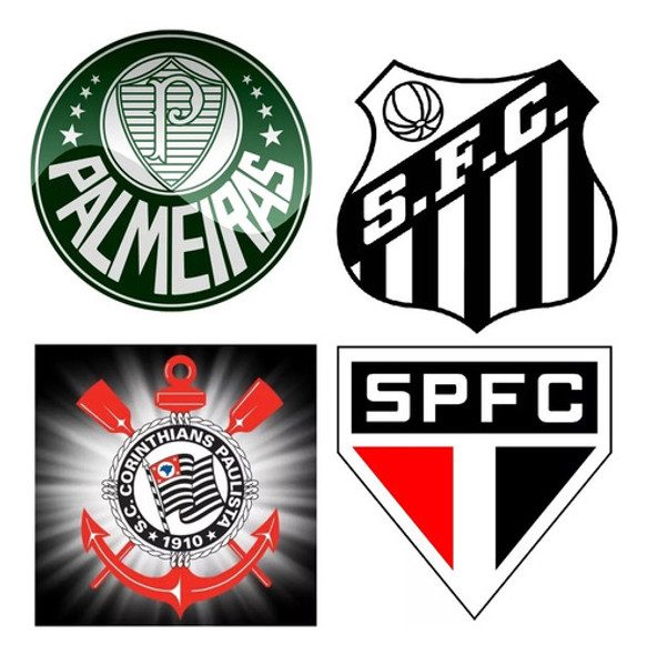Adesivos Dos Times Paulistas 20cm (40 Unidades) 0 Adesivos Dos Times Paulistas 20cm (40 Unidades) 0