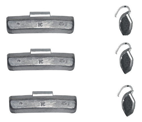 Contrapeso Plomo 45 Gramos Con Clip Universal - 50 Unidades 0