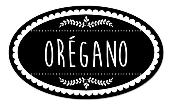 Etiquetas Para Imprimir Para Especieros - Óvalos Negros 0