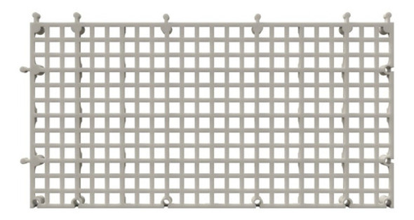 Piso Plástico Modular 50x25 Banheiro Sauna Kit Com 4 Und 1