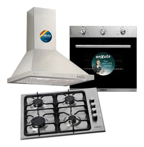 Combo Empotrar Enxuta Campana Anafe Horno B5 - Sas 0