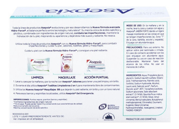 Asepxia Jabón Forte 100 G 1 Asepxia Jabón Forte 100 G 1