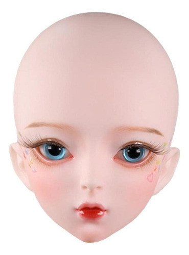 K 1/3 Bjd Boneca Cabeça Com Maquiagem Peças De Azul 0