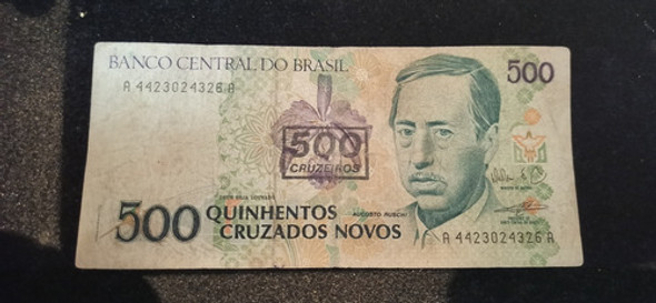3 Billetes Antiguos Circulación Brasil Cruzados 1