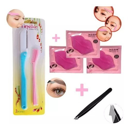 Kit Perfilador Cejas + Peine Cejas + 3 Mascarillas + Pinza 0