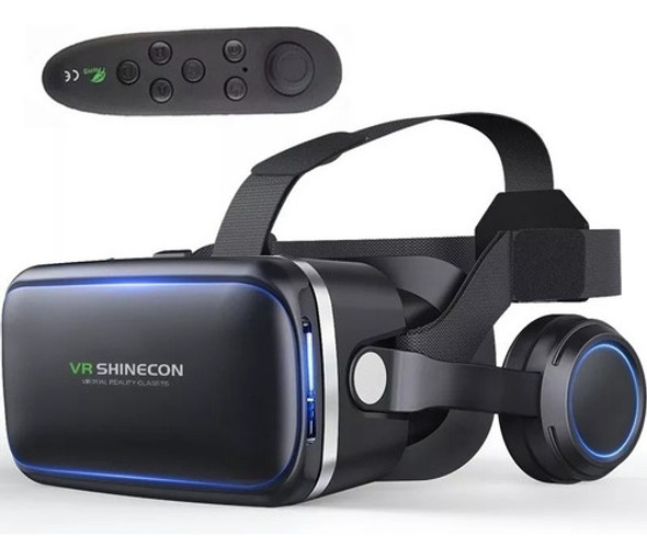 Óculos Vr Realidade Virtual 3d Com Fone De Ouvido E Controle 0
