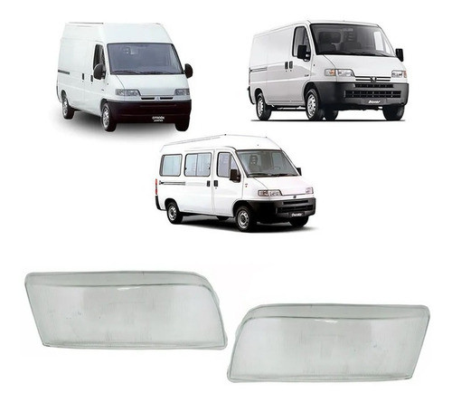 Par Lente Vidro Farol Ducato Boxer Jumper 95 96 97 Ate 2004 0