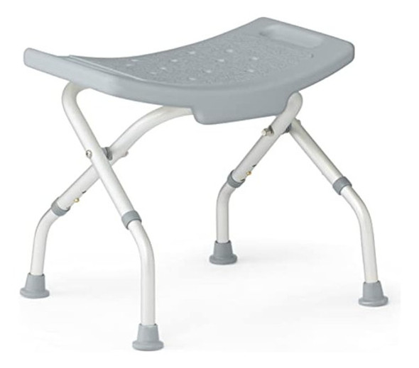 Silla De Ducha Plegable Gris Medline Sin Respaldo 0