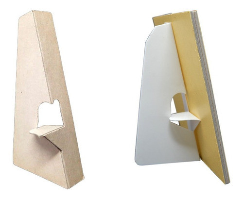 Pie Cartón Gris 15 Cm - 100 Unid. - Parante Display Soporte 1