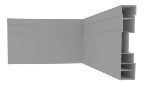 Zócalo Pvc Cinza 15mm 0,07x2,40 Mts 0