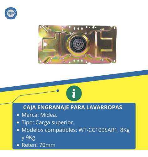 Caja De Engranaje Para Lavarropas Midea Wt-cc109sar1 8kg 9kg 1
