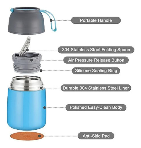Danmo Thermos For Hot Food - Termo De Sopa Para 1