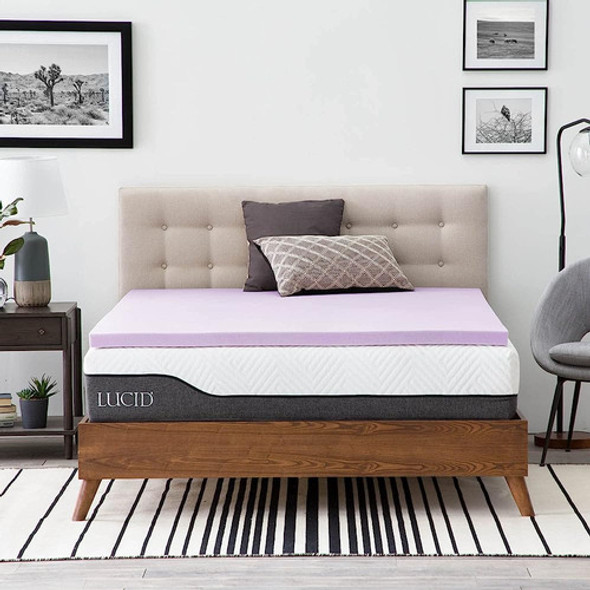 ~ De 3 Años? Lucid 4 Pulgadas Lavender Infused Memory Foam M 0