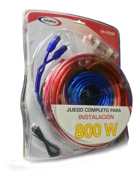 Kit De Cables Para Instalacion De Potencia 8 Gauges Woofer 0