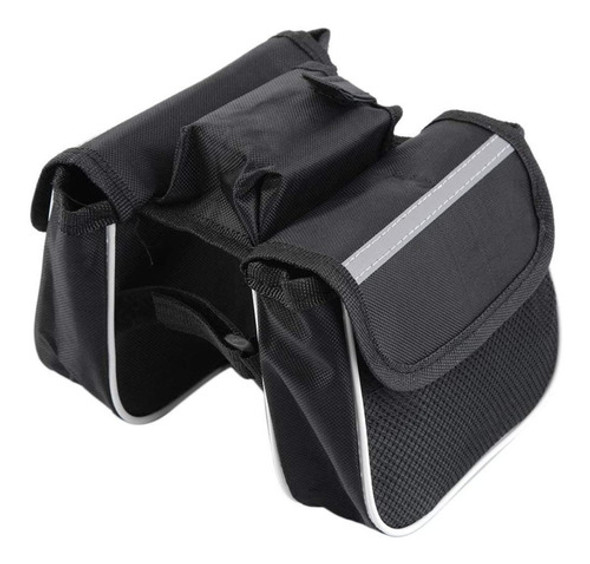 Alforja Bolso Doble Para Bicicleta Negro 0