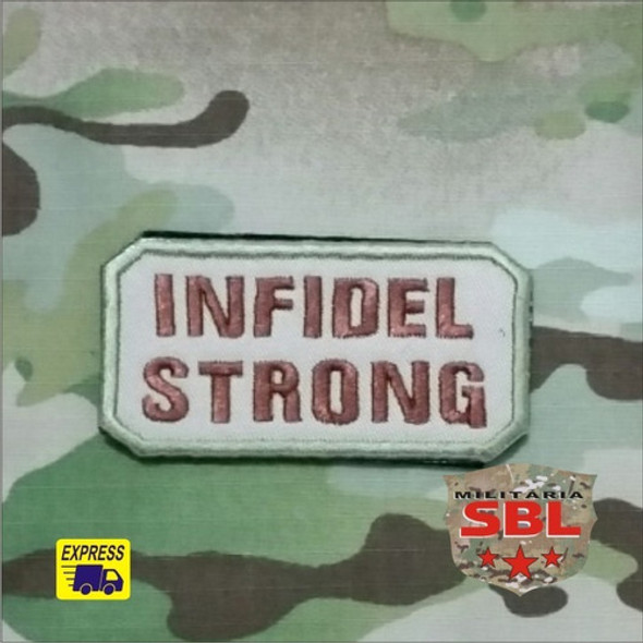 Emblema Funny Patch Infidel Infiel Strong Desert Multicam 1