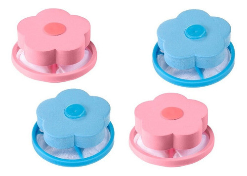 Kit 4 Coletores Tira Pelos Flutuante Lavadora De Roupa Fiapo 0