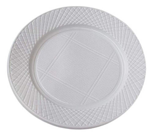 Platos Descartables 22cm. Plasticos X 50un. Blancos 0