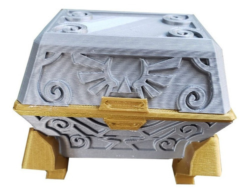 Porta Cartuchos Cofre Legend Of Zelda Switch 3d Pixelados_ 0