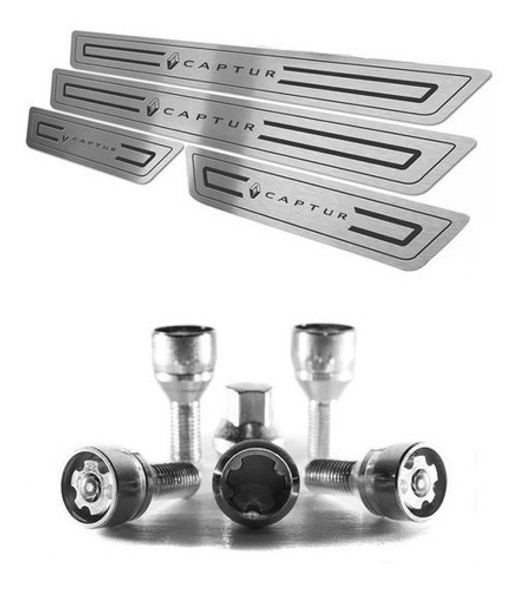 Tuercas De Seguridad + Cubre Zocalos P/ Renault Captur 0