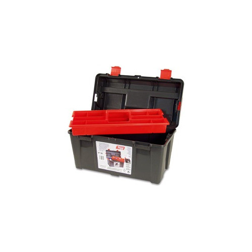 Caja Herramientas Plastica Negra 1 Bandeja 445x235x230mm 0