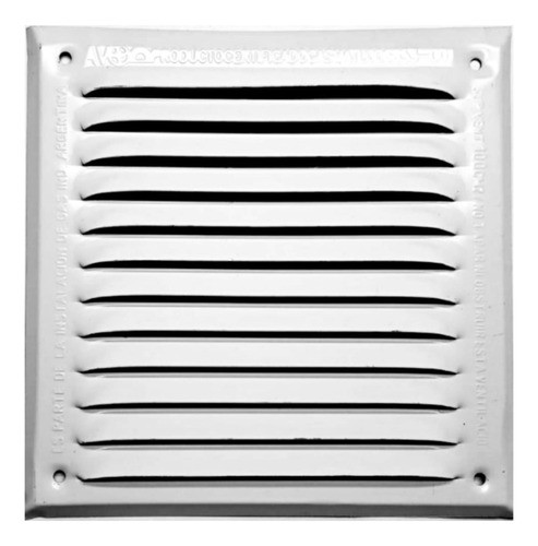 Rejilla Ventilación Para Gas Aprobada 20x20cm 200cm2 Amurar 0