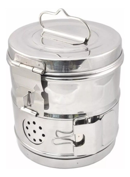 Tambor Algodonero De Acero Inoxidable 10 X 10 Cms. 1