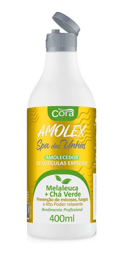 Cora Amolex Amolecedor Melaleuca + Chá Verde 400ml Fliptop 1