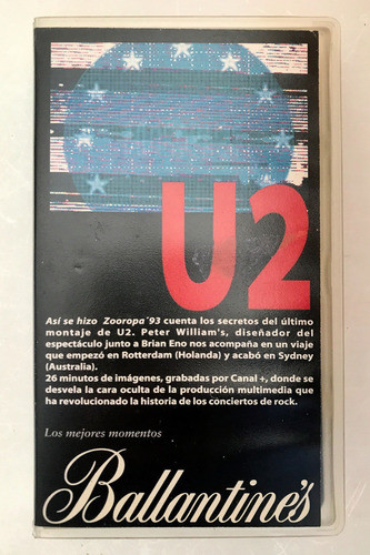 U2 Así Se Hizo Zooropa 93 - Vhs Orig. Importado Impecable!!! 1