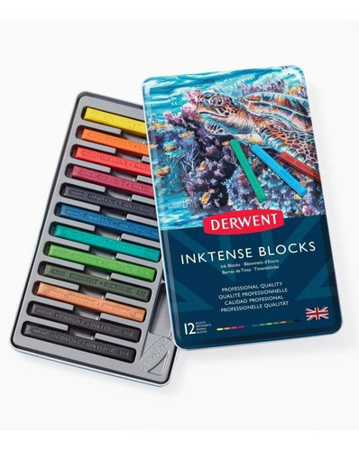 Barras Tinta Derwent Inktense Blocks X12 Solubles 0