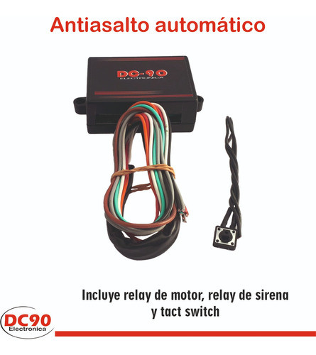 Antiasalto Automático Por Puerta Corte Motor Salida Sirena 1