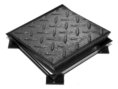 Tapacamara Hierro Ciega Semilla Melón 50x50 Encastre Cónico 0