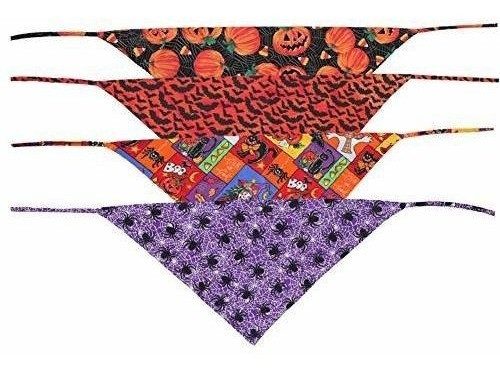 Kzharee Juego De 4 Pañuelos Reversibles Para Perros Gatos M 1