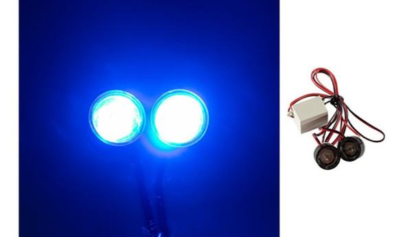 Baliza Led Estrobo Azul P/ Moto Cuatri Policia Seguridad 1